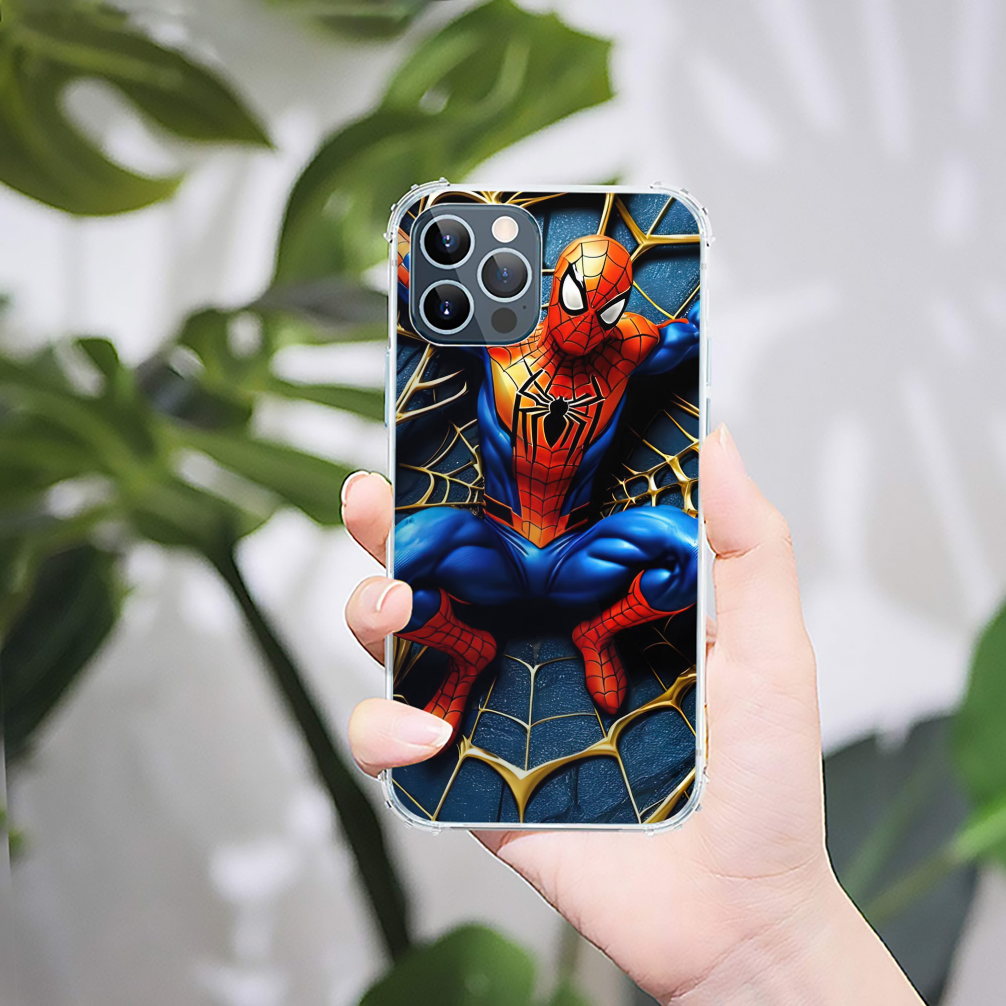 （画像用） Spider Man スパイダーマン 【iPhone 12シリーズ対応】透明スマホケース（クリアソフトケース）
